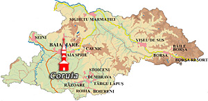 Maramures Map - Coruia