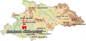 Maramures Map - Remetea Chioarului