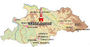 Maramures Map - Sarbi Josani