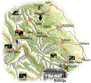 Romania Map - Bistrita