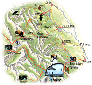 Romania Map - Varatec