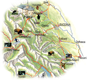 Bucovina Map - Putna Monastery