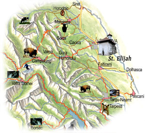 Bucovina Map - St. Elijah Church