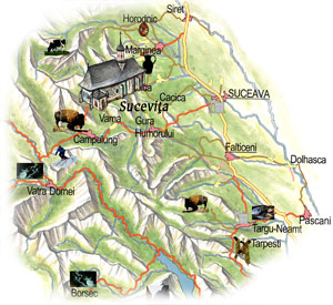 Bucovina Map - Sucevita Monastery