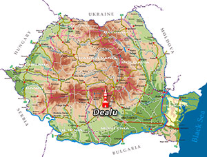 Harta Romania - Manastirea Dealu (Dambovita)