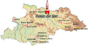 Harta Maramures - Rona de Jos