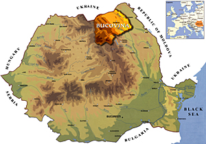 Map Romania - Bucovina