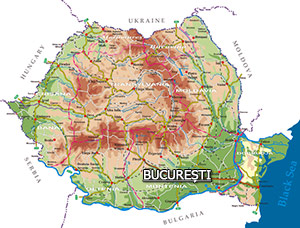 Romania Map - Bucharest