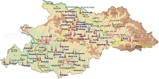 Map Maramures Wooden Churches