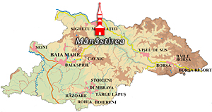 Maramures Map - Manastirea