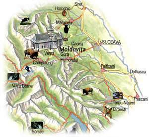 Bucovina Map - Moldovita Monastery