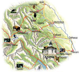 Romania Map - Agapia