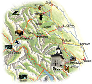 Romania Map - Secu