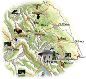 Romania Map - Sihastria