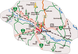 Suceava County Map