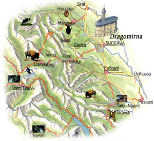Harta Bucovina - Dragomirna