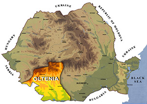 Romania Map - Oltenia