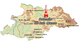 Harta Maramures - Poienile de sub Munte